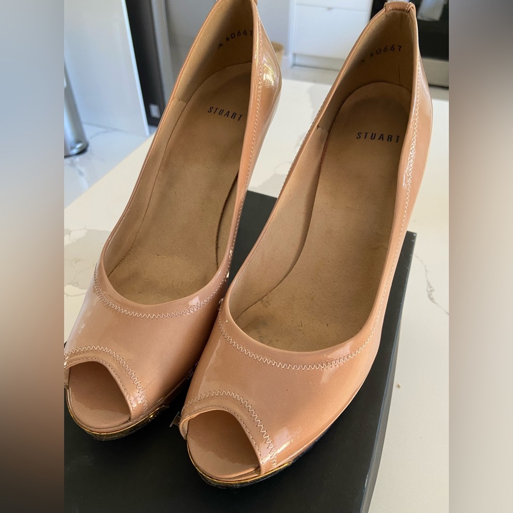 Stuart Weitzman Avignon Adobe Aniline Peep Toe